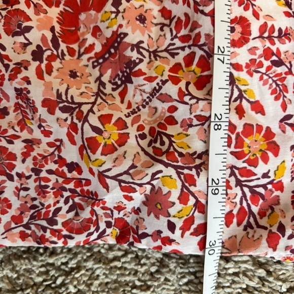 Vineyards Vines Red Floral Midi Skirt Bohemian Preppy Women’s Size Small - Picture 4 of 7